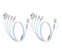 2 Pack Charging Cable for Apple Watch Charger/Samsung/iPhone Charger,Car/Office/Camping/Travel Essentials,Type C Cable Cord for iWatch Ultra/10-2/iPhone 16-11/Samsung S25-S20,iPad,airPods-Blue