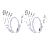 2 Pack Charging Cable for Apple Watch Charger/Samsung/iPhone Charger,Car/Office/Camping/Travel Essentials,Type C Cable Cord for iWatch Ultra/10-2/iPhone 16-11/Samsung S25-S20,iPad,airPods-Purple