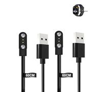 (2 Pack) Charging Cable for BIGGERFIVE BW02 Smart Watch 1.8", yystao Stable Magnetic USB Charger Cord compatible with BIGGERFIVE BW02