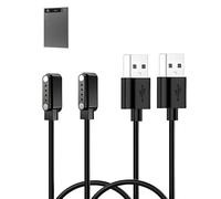 2-Pack Charging Cable for Mobvoi TicNote AI Voice Recorder,Magnetic Adsorption Charging USB Cable,Portable Quick Charge,Sturdy and Durable,Black