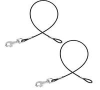 2 Pack Chew Proof Dog Leash Extension Metal Cable Leads, Heavy Duty Leash Non-Ta