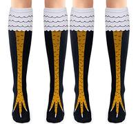 2-Pack Chicken Leg Socks Womens Mens Novelty Funny Crazy Socks Knee-High Turkey Socks Funny Gifts, 2-pack, Medium