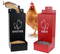 2 Pack Chicken Oyster Shell Feeder and Grit Feeder,Corner Chicken Feeder Automatic Chicken Feeder,Suitable for Hens and Chicks