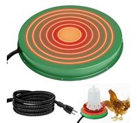 2 Pack Chicken Water Heater for Winter, 125W Poultry Waterer Heated Base 31.4cm / 12.4in, Freeze-Proof Thermostat Deicer for Metal or Plastic Chicken Drinkers 1-5 Gallon,