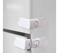 2 Pack Child Safety Refrigerator Lock for Home Fridge Freezer Door Proof Locks,Kids Safety Cabinet Locks,Anti-Opening Refrigerator Lock, with 3M Adhesive and Easy to Install