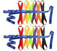 2 Pack Children's Safety Walking Rope with 12 Colorful Each Handles, Outdoor Daycare Rope for Preschool Daycare Teacher, Nursery, Kindergarten, 1 Rope Up to 12 Kids and 2 Adults Use