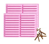 2 Pack Chocolate Rod Stick Mold, Silicone Stick Candy Bar Molds, Reusable DIY Ice Fries Mold for Chocolate, Biscuit, Candy, Soap, Crayon Recycling & Ice Sticks