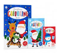2 Pack - Christmas Activity Books for Kids - 6 Book Bundle: Colouring Book (A4), Dot to Dot & Puzzle Activity Book - 48 Pages Each - Recycled Paper - Festive Fun for Ages 3-8