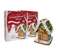 2 Pack Christmas Gingerbread House Kit - Easy to Make - No Baking - with Icing & Decorations - Baking Fun for All The Family!