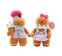 2 Pack Christmas Gingerbread Man Decorations - Festive Holiday Cookie Ornaments, Cute Gingerbread Christmas Decor for Tree, Home, and Party
