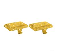 2 Pack Christmas Stocking Holders with Heavy Metal Base for Secure For Mantel Hook Use, Suitable for Stocking Display at Holiday Gatherings (gold)