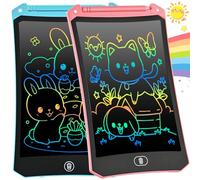[2 Pack] cimetech 8.5 Inch LCD Writing Tablet travel toys for Kids, Colorful Screen Drawing Pad and Doodle Board, Holiday Travel Essentials Birthday Gift for 3 4 5 6 7 8 Year Old Boys Girls(Pink&Blue)