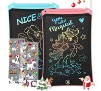 [2 Pack] cimetech Baby Travel Essentials,Drawing Pad Travel Toys for 3 4 5 6 Year Old Boys Girls Etch a Sketch Back to School Mess Free Colouring Writing Pad Baby Holiday Essentials Birthday Gifts