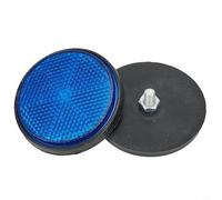 2-Pack Circular Reflective Reflector for Cars, Trucks, Motorcycles & Bicycles - Red/Yellow/White/Blue/Green Night Visibility Light Part, M6(red)