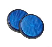 2 Pack Circular Reflector Night Safety Light for Motorcycle Truck Trailer Car, M6 Mounting Reflective Refraction Lamp, Fit for Auto Bike Lighting Parts Red(blue)