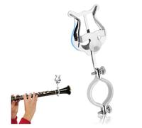 2-Pack Clarinet Lyre Holders - Adjustable Metal Sheet Music Clip Stand for Marching Band (6.02 Inch) - Fits Most Clarinets & Oboes(Sliver)