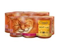 (2 Pack) Classic Meat In Jelly 6 x 400g - All The Vitamin And Minerals Your Cat Needs - Fortified With Taurine, Essential For Cat Heart Health