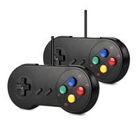 2 Pack Classic SNES USB Controller for PC Gamings, Retro SNES Wired USB Joypad Game Controller for Windows PC Mac Raspberry Pi