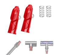 2 Pack Cleaner Head Clip Latch Tab Button Compatible with Dyson V7 V8 V10 V11 V15 Vacuum Cleaner Extension Wand Clip Button, Wand Tube/Illumination Tool Button with Spring