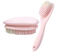 2 Pack Cleaning Scrub Brushes Soft Bristle Scrubbing Brush Clothes Brush Removes Stains from Fabrics Cleaning Brush Scrubber Brush for Fabric,Carpet,Clothes,Shoes (Pink)