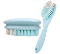 2 Pack Cleaning Scrub Brushes Soft Bristle Scrubbing Brush Clothes Brush Removes Stains from Fabrics Cleaning Brush Scrubber Brush for Fabric,Carpet,Clothes,Shoes (Blue)