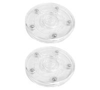 2 Pack Clear Acrylic Lazy Susans Turntable 10cm Organizer Ball Bearing Revolving Display Base Kitchen Spices Rack Cake Makeup Table Decorating