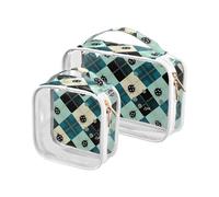 2 Pack clear Green Black Lady Bugs hanging travel toiletry TSA approved multifunctional small cosmetic bag travel essential, green black lady bugs, green black lady bugs