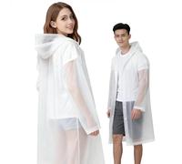 2 Pack Clear Rain Ponchos for Adults - Waterproof Raincoats with Hoods and Sleeves, Includes 1 Storage Bag - Reusable/Disposable for Outdoor Activities, Disney, Theme Parks, Camping & Travel