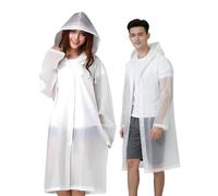 2 Pack Clear Rain Ponchos for Adults - Waterproof Raincoats with Hoods and Sleeves, Includes 1 Storage Bag - Reusable/Disposable for Outdoor Activities, Disney, Theme Parks, Camping & Travel