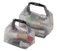 2-Pack Clear Toiletry Bags, PVC Waterproof Travel Makeup Wash Bags, Large Capacity Carry Pouch with Snap-On Locking Design, Cosmetic Bags Travel Accessories for Women and Men Travelling Holiday