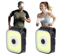 2 Pack Clip On Torch, Upgraded Version LED Running Lights Clip-on Lights, Head Torch, USB Rechargeable Night Running Chest, Multipurpose Super Bright Walking Light for Runners Joggers Dog Camping