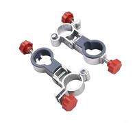 2 Pack Clip On Umbrella Holder for Garden Chair, Aluminum Alloy Parasol Mount with 25mm Lock, Foldable Patio Balcony Deck Accessory(foldable)