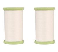 (2 Pack) Coats Dual Duty Plus White Hand Quilting Thread Strong All Purpose with Glace (Glazed) Finish