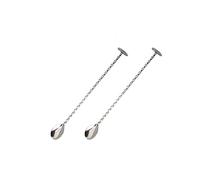 2 Pack Cocktail Mixing Spoons, 11 inch Stainless Steel Spiral Long Handle Cocktail Stirrers Spoons for Cocktail Shakers, Tall Cups & Pitchers (Silver)