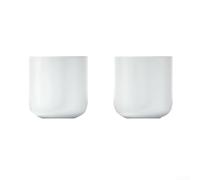 2 Pack Coffee Cup Set for Latte Espresso for Cold Brew, Thick Insulated Mugs with Modern Minimalist Design, Clean Smooth for SURFACE for Office, Black and White Color Options(White)