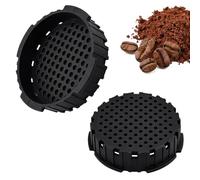 2 Pack Coffee Filter Cap Replacement Compatible with AeroPress Coffee Maker, Pressure-Actuated Flow Control Attachment for Espresso Brewing, BPA-Free Reusable Accessories, Black