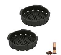 2 Pack Coffee Filter Caps with Flow Control, Compatible with AeroPress | Black Replacement Filter Caps for Controlled Flow Brewing at Home, Easy to Attach and Remove
