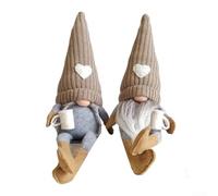 2 Pack Coffee Gnome Plush Dolls With Unique No Face Look, Perfect For Seasonal Decoration On Various Surfaces Including Tables And Hanging Spots(Style 2)