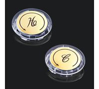 2 Pack Cold Hot Water Tap Index Knobs for Delta/LDR/Delex/Peerless Two Clear Handles Bathroom Faucet Replacement Knobs