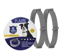 2 Pack Collar Dog, Collars for Dogs to Prevent Infections, Safe Waterproof Adjustable Dog Collar, Containing Natural Essential Oils, Suitable for Dogs over 7 Weeks, 16 Month Protection(2)