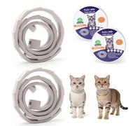 2 Pack Collar for Cats Waterproof Adjustable Cat Collars to Prevent Infections Contains Natural Essential Oils Suitable for Small Cats Over 7 Weeks (39cm)