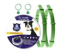 2 Pack Collar for Dogs, Dog Collar to Prevent Infections, 24.4in Waterproof Adjustable Dog Collars with Bell, Age over 7 Weeks, Contains Natural Essential Oils, 16 Months Protection (Green Box)
