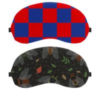 2 Pack Colorful Cicada Pattern with Dark Color Background Sleep Mask, Light Blocking Sleeping Eye Mask for Women Men, Night Blindfold, Breathable Eye Mask Cover