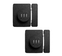 2 Pack Combination Cabinet Hasp Locks, Keyless Cabinet Lock Rotary Hasp Locks 3-Digit Mechanical Password Code Door Locks for Swinging/Sliding Doors