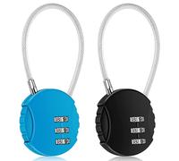 2 Pack Combination Lock 3 Digit Outdoor Waterproof Padlock