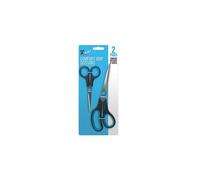 2 Pack Comfort Grip Scissors Steel Kitchen Home Office Art Craft Cutting