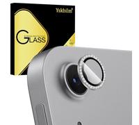 2 Pack Compatible for iPad Air 13 & 11 Inch (M3 2025 & M2 2024) Glitter Metal Ring Camera Lens Protecto,Compatible with iPad 11th Gen A16 / Mini 7 / Mini 6 / Air 2020/2022 / 10th Generation - Silver