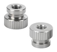 2-Pack Compatible with Bach Stradivarius Trumpet 3rd Valve Slide Stop Nuts and Tuning Slide Stop Screws, Stainless Steel American Standard Thread for Accurate Tuning and Smooth Slide Action