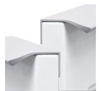 2 Pack Concealed Handle Pulls Finger Edge Pull Hidden Cupboard Handles Aluminum Curved Drawer Pulls Invisible Wardrobe Handle for Drawers Wardrobe Door Cabinet Hardware (Length:600mm,Dark Grey)