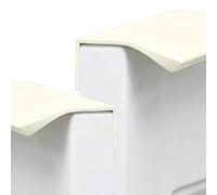 2 Pack Concealed Handle Pulls Finger Edge Pull Hidden Cupboard Handles Aluminum Curved Drawer Pulls Invisible Wardrobe Handle for Drawers Wardrobe Door Cabinet Hardware (Length:200mm,Beige)